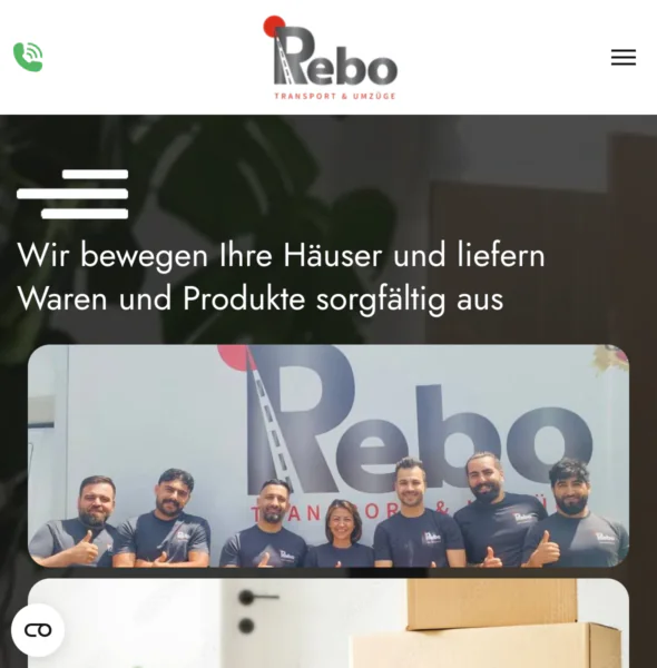 transport-rebo.ch responsive home